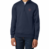 PJ Signature Youth Quarter-Zip Sweater — Navy/Red